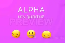 AE485 3D卡通emoji动画表情符号集合逗趣偷笑发怒捂脸得瑟表情包视频封面