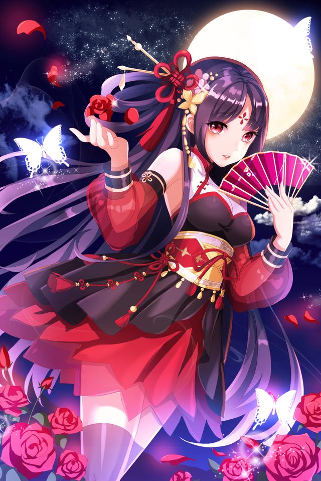 唯美国漫风格《三国罗曼史》游戏卡牌高清原画 女性版三国人物欣赏