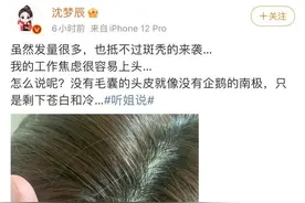 美女主持人突然上热搜，网友纷纷晒同款！脱发原来是毛囊“休息”了图片