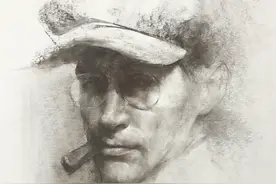 抽雪茄的男人肖像图片