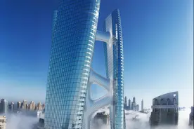 迪拜拟建涡轮形摩天大楼，可随风旋转图片
