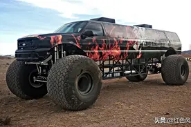 猎奇！世界上最长的怪兽卡车图片