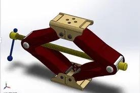 手动剪式千斤顶3D数模图纸 Solidworks设计图片