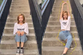 楼梯拍照7个拍照技巧，站姿、蹲姿、坐姿、靠着，这样拍照好好看图片