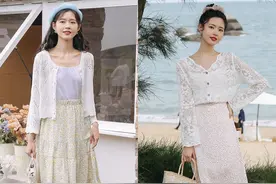 今夏，流行穿“薄开衫+半身裙”，时髦好看又显高，时髦精们也爱图片