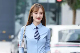 长袖蓝色衬衫女职业装宽松衬衣2020春季新款图片