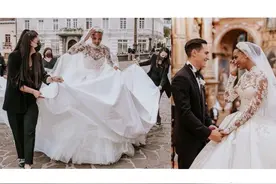 黑珍珠维密天使出嫁，浪漫婚纱美哭，昔日超模齐聚媲美王室婚礼图片