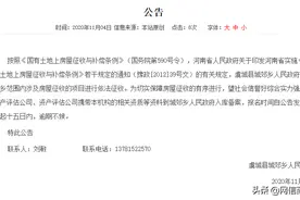 虞城县城郊乡人民政府发布公告图片