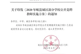 2020年岷县城区部分学校公开竞聘教师公告图片