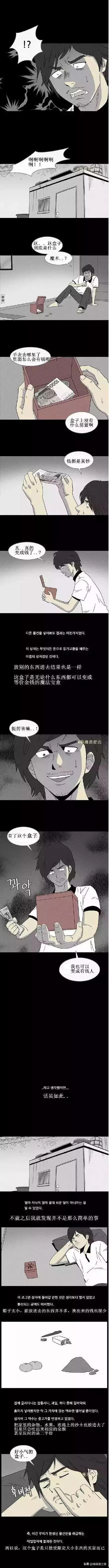 漫画《养盒子》，吞噬物体吐出金钱的盒子