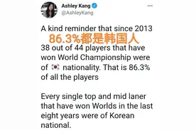 冠军86.3%都是韩国人？“韩国记者公开调侃LPL，夺冠只能靠韩援”图片