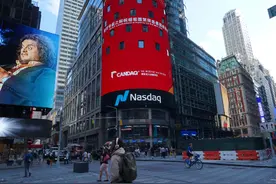 Candaq Fintech集团时代广场纳斯达克大屏为国庆生图片
