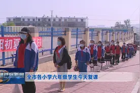 全市各小学六年级学生今天复课图片