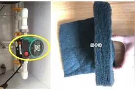 装增压泵，水压上升但用水嗡嗡响，我想一招：包隔音棉，看看效果图片