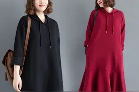 秋冬受宠的加绒卫衣裙怎么搭？配马甲外套，潇洒又显格调图片