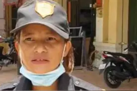 柬埔寨一女谐星转行保安，月薪180美元仍被拖欠图片