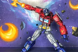 变形金刚擎天柱——复古小画片一个图片