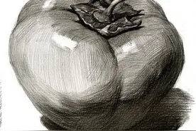 超写实素描水果图片