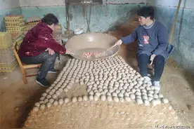 七旬老太打工做变蛋，一天5000枚累到手软，工资50却开心无比图片