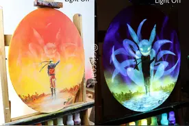 INS获赞10万的超惊艳“荧光画”！画师的颜值也很能打视频封面