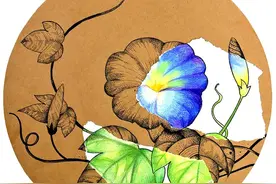儿童画教程｜一张纸上的两种表现方式--美丽的牵牛花图片