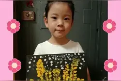 让美育走进家庭之手指印画—小麦图片