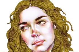 Aysha Miah-Edwards—彩铅和马克笔结合的人物插画图片