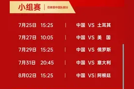 公布中国女排东京奥运会详细赛程表！让我们一起为中国女排加油图片