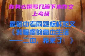 最新中考同题标杆范文《我憧憬的高中生活——二中，我来了！》图片