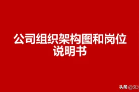 部门职能及岗位职责汇编：33页公司组织架构图和岗位说明书图片