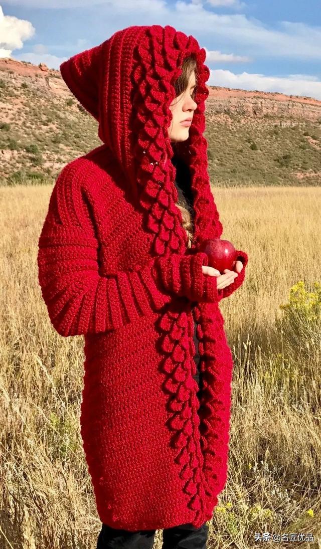 温暖毛线钩鱼鳞的方法