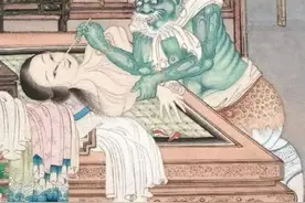 一副聊斋女鬼图，清代无名画师所画，多数人晚上看着害怕图片