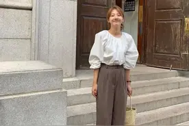 今年早秋阔腿裤过时了，云朵裤才是时尚团宠，矮个子腿粗就穿它图片