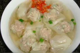 一碗广东的美味三鲜云吞，简单易学，一看就会了，赶紧学起来图片