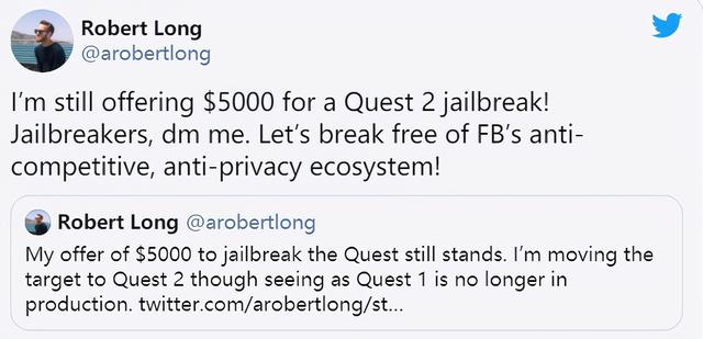 Quest 2被越狱破解，无需Facebook账号