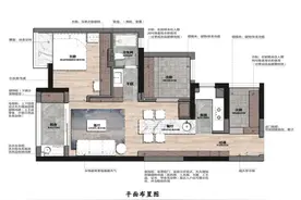 《暖暖的新家》家装案列，57m²旧房改造图片