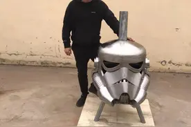 民间手艺人创作的烧烤炉太过科幻创意曾有人出价三万元图片