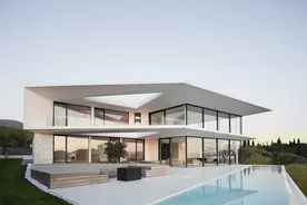 别墅设计：两层的折纸造型的山顶豪宅，建筑师越来越会玩了图片
