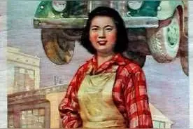 老照片：60年代海报中的朴实女性图片