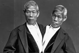 华裔连体兄弟在美国发财后，娶了一对洋姐妹花，后来生下22个孩子图片