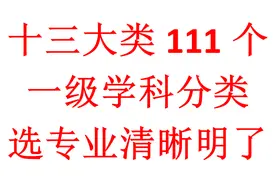 报考必备：我国13个学科大类所属的111个一级学科名称图片