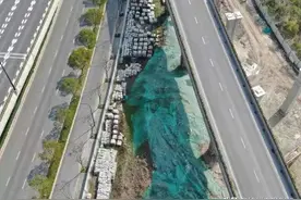无人机空中“执法”，喊话高速桥下村民图片