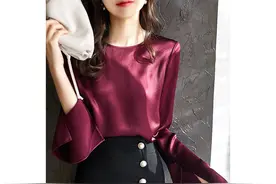 白露后夏裙再美也少穿，淑女衫+半裙才应季，上身美的轻熟又随性图片