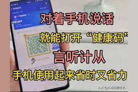 对着手机说话，就能打开健康码，言听计从，手机使用起来省时省力图片