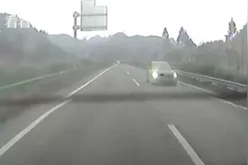 广西一套牌宝马车高速上碰瓷：蛇形走位弹弓攻击，拦停车辆强行私了图片