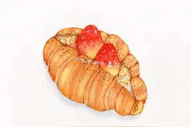 水彩 | 今天的甜品安排了吗？美食来咯图片