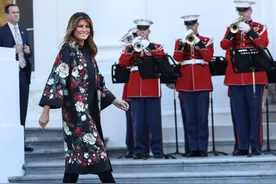 美国第一夫人将高跟鞋穿出新高度！鞋跟粗细堪比针，遇草地不忘穿图片