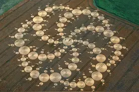 90%的麦田圈均为“怪圈制造者”所为，剩余的10%至今无法解释图片