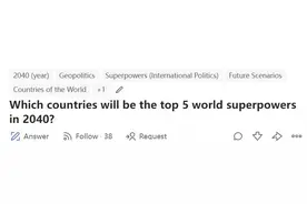 2040年，哪些国家将成为世界前5强？1500+高赞回答：中国第一图片