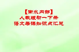学霸妈妈最新整理初一语文每课知识点汇总图片
